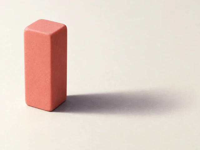 세워 둔 지우개 하나 · 그림자 가장자리의 점진적 연화