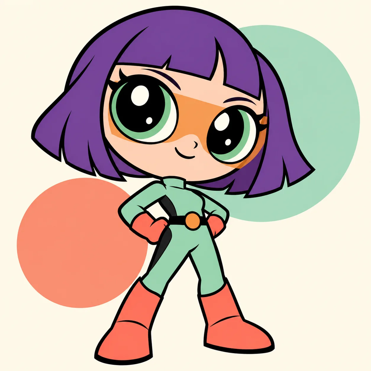 Pop cartoon hero · Character pose