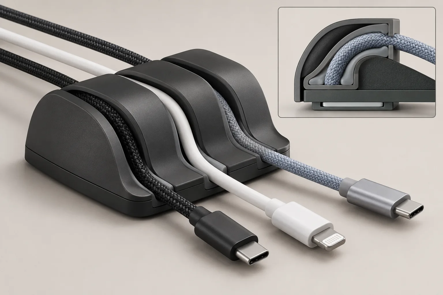 Desk Cable Dock · Minimum Bend Radius
