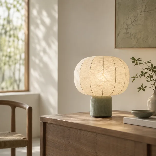 Hanji lighting study · Morning by the window