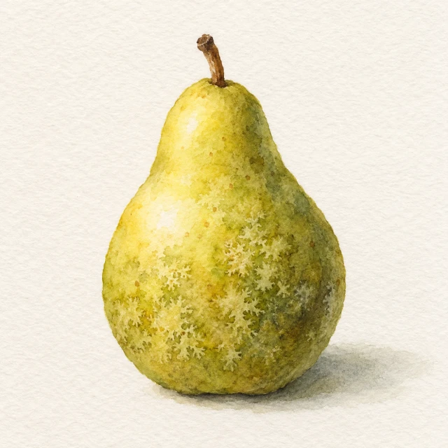 배 한 개 · 소금 번짐 수채화