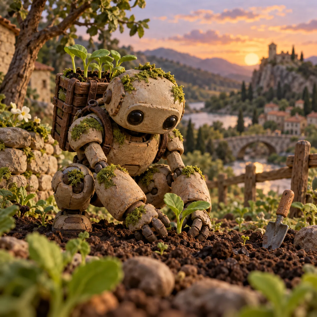 Moss robot · Layered depth