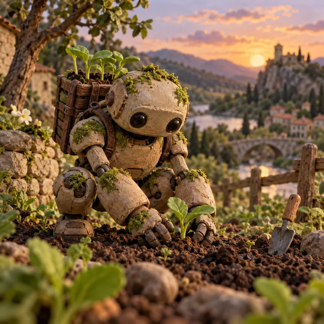 Moss robot · Layered depth