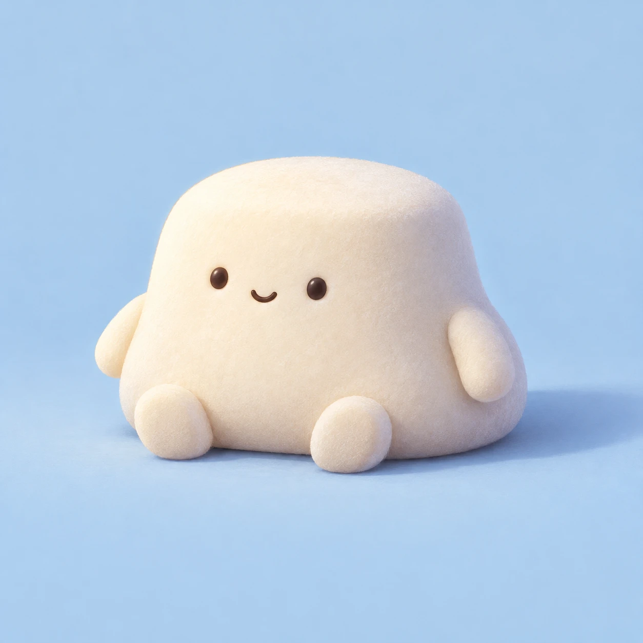Seated Marshmallow Friend · Weight-Driven Squash