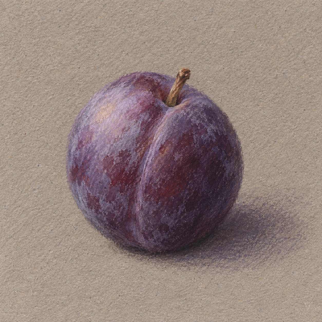 One Plum · Soft-Pastel Side Strokes