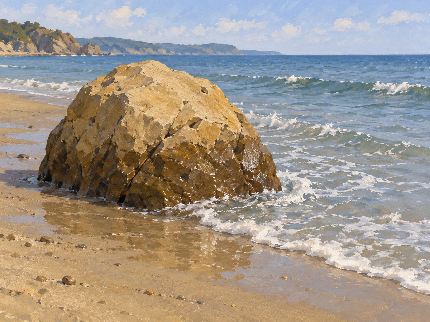 Small Shore Rock · Wet-Surface Darkening