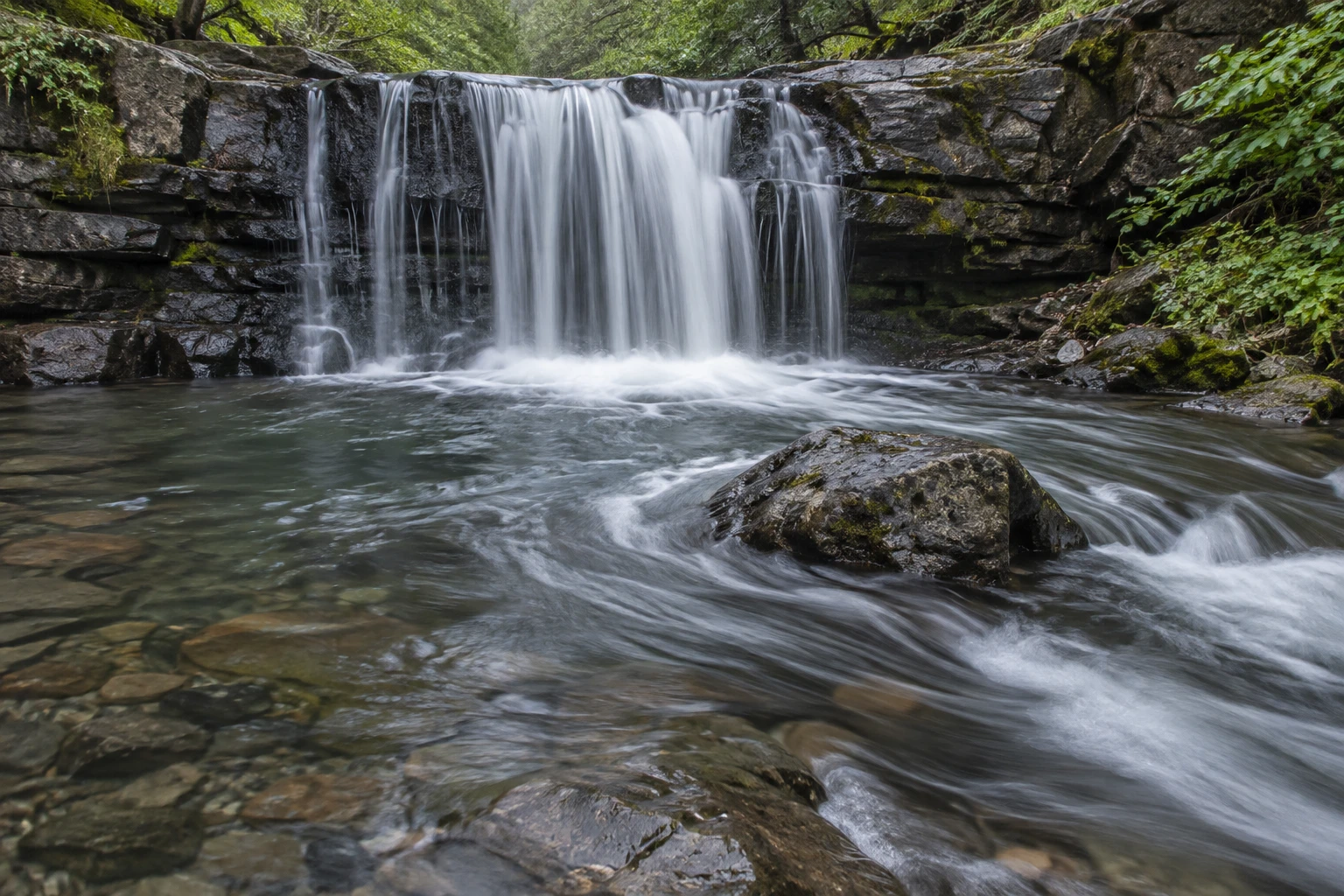 Small Waterfall · Flow-Directed Motion Blur