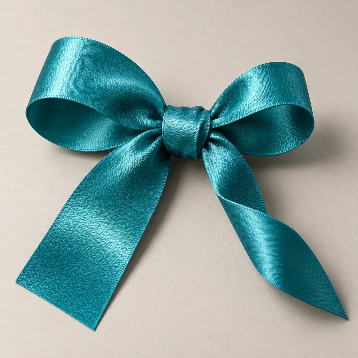Teal Satin Bow · Directional Highlight Bands