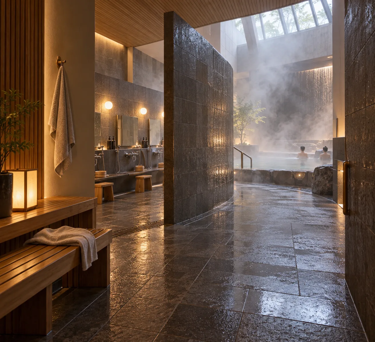 Public Bathhouse · Steam-Layered Sightlines