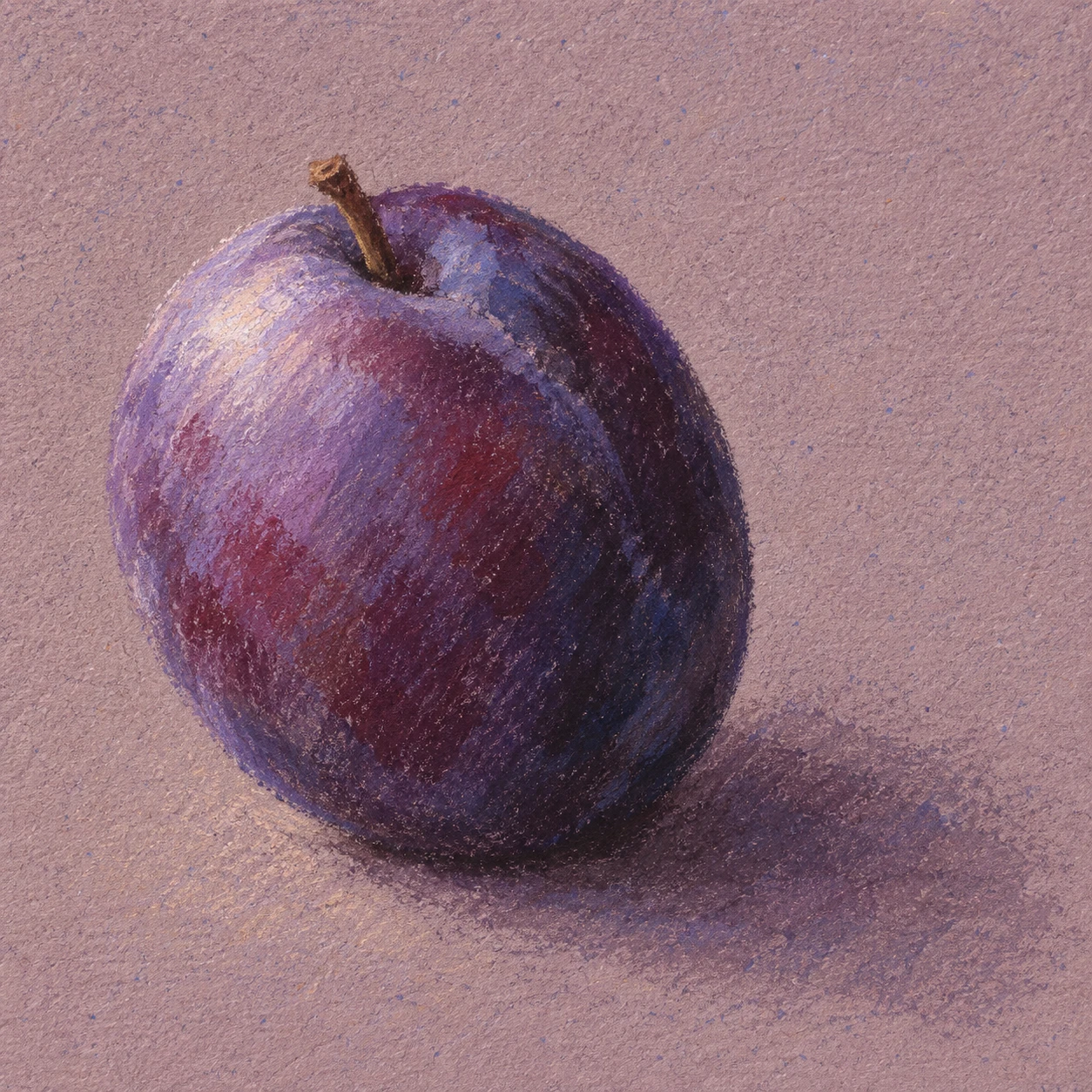One Plum · Side-Stroke Soft Pastel