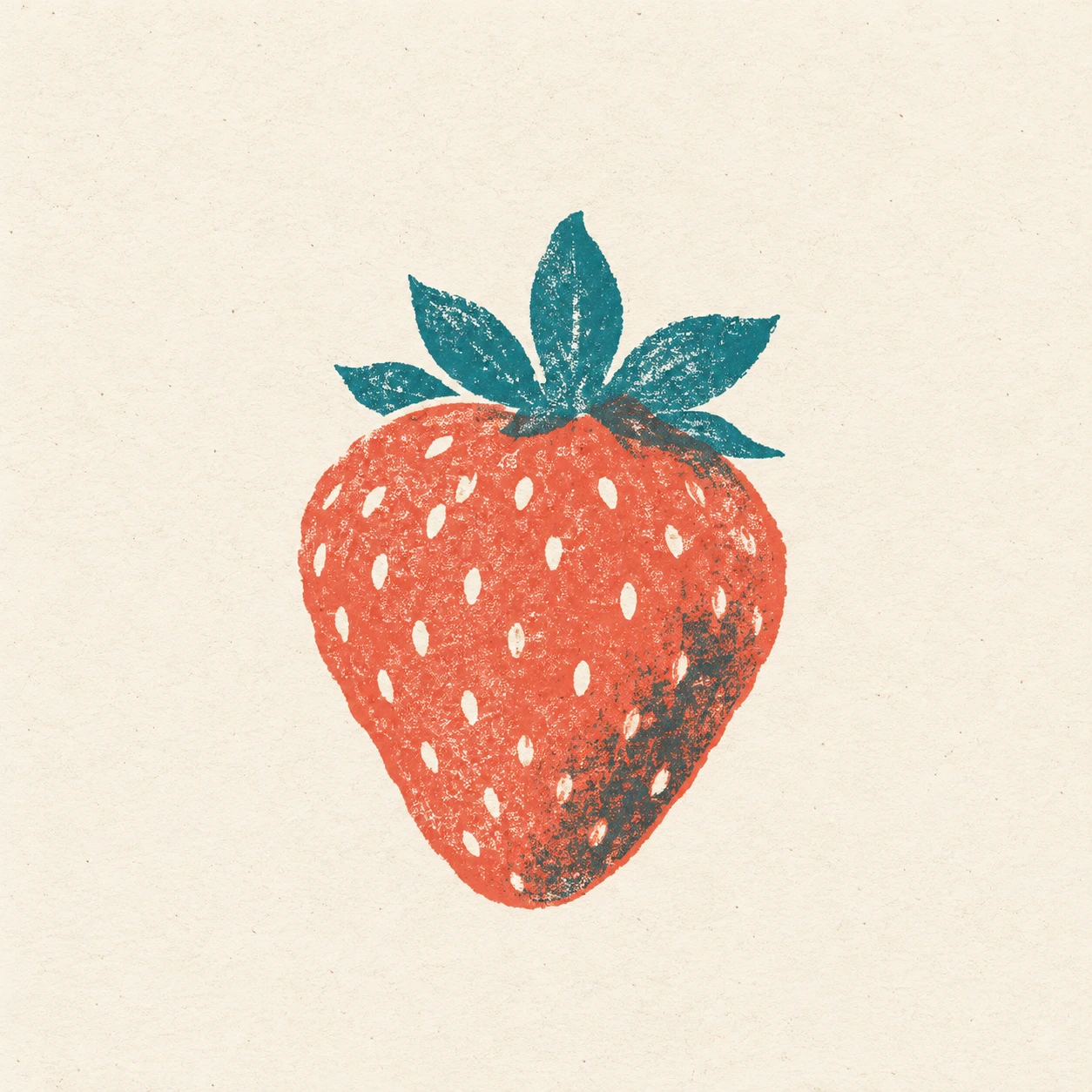 One Strawberry · Risograph Registration Offset