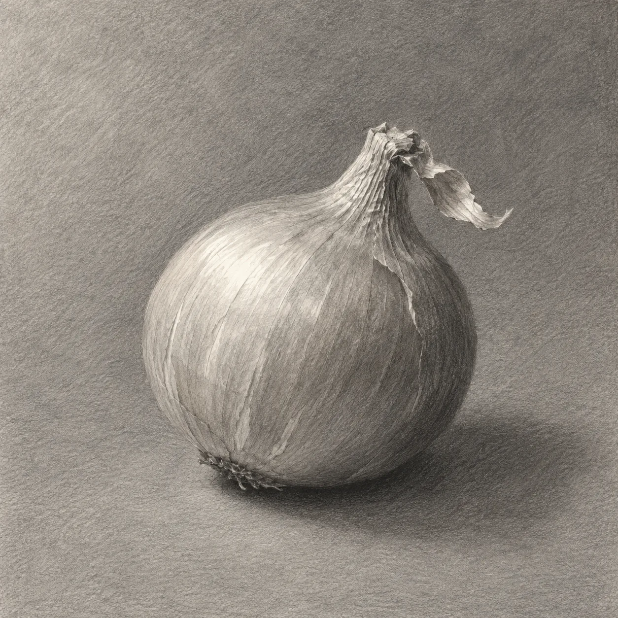 One Onion · Subtractive Graphite Drawing