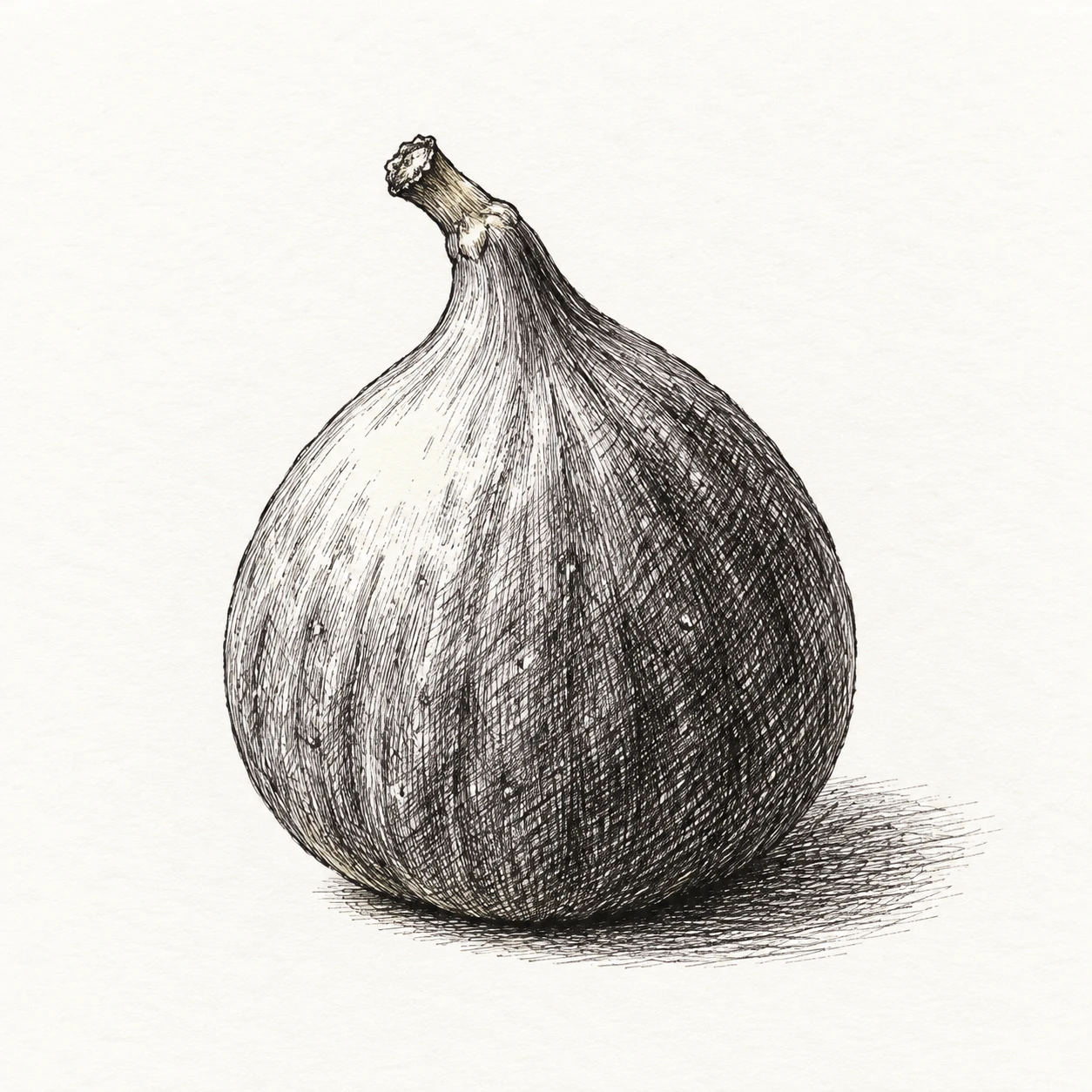 One Fig · Pen Crosshatching