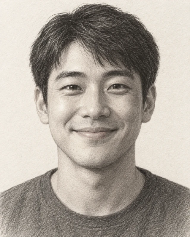 살짝 웃는 성인 · 볼 상승과 눈꺼풀 곡선