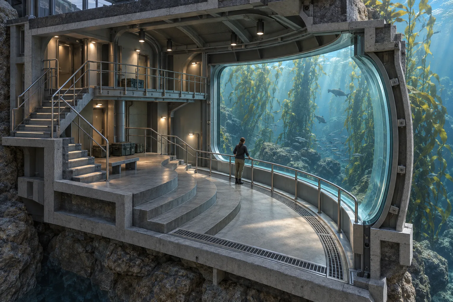 Underwater Observatory · Sectional Space Design