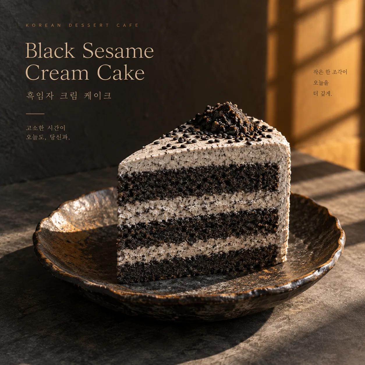 Black sesame dessert study