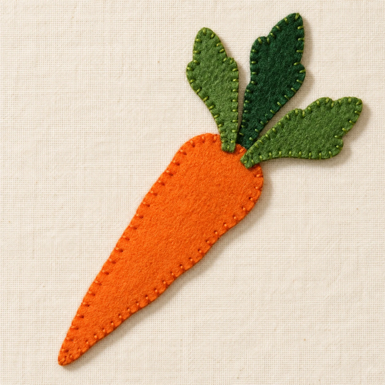 One Carrot · Flat Felt Appliqué