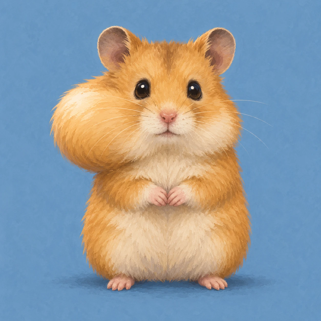 Hamster with One Full Cheek · Asymmetric Cheek Silhouette